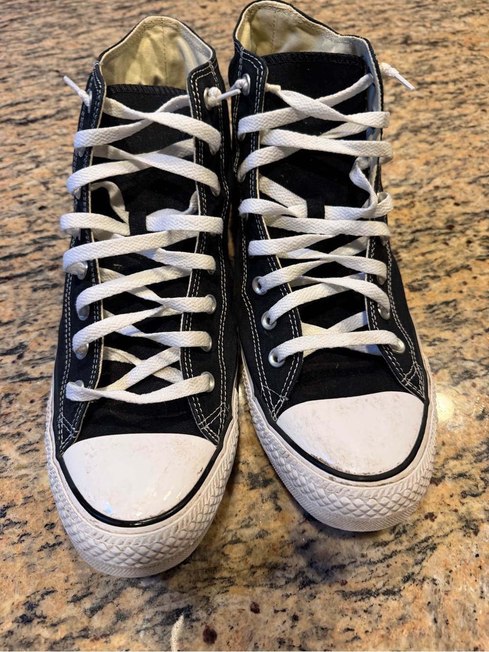 Converse Kids Black High-Top Canvas Sneakers with White Laces - Picture 3 of 4